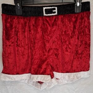 Max Deco Men's Santa Claus Christmas Boxers, Shorts Loungewear Size Large Red